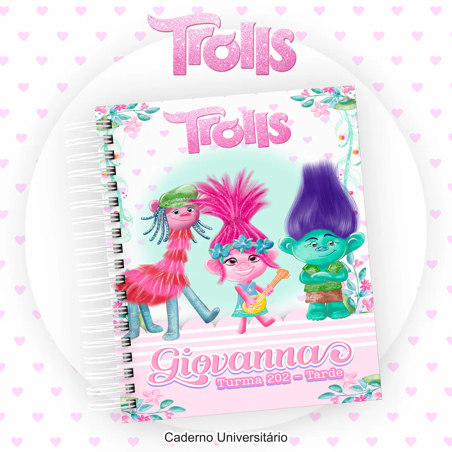Kit Digital Encadernação Trolls - Volta às Aulas Completo  5