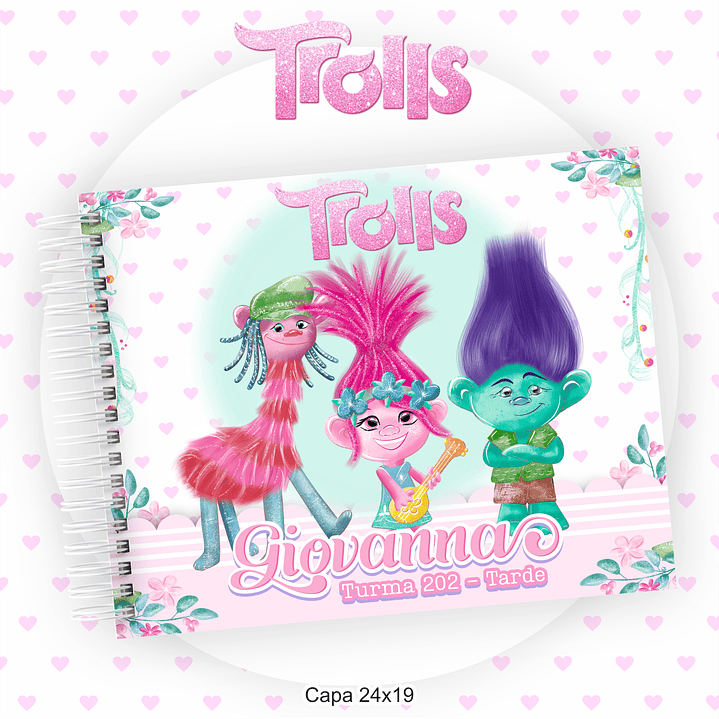 Kit Digital Encadernação Trolls - Volta às Aulas Completo  6