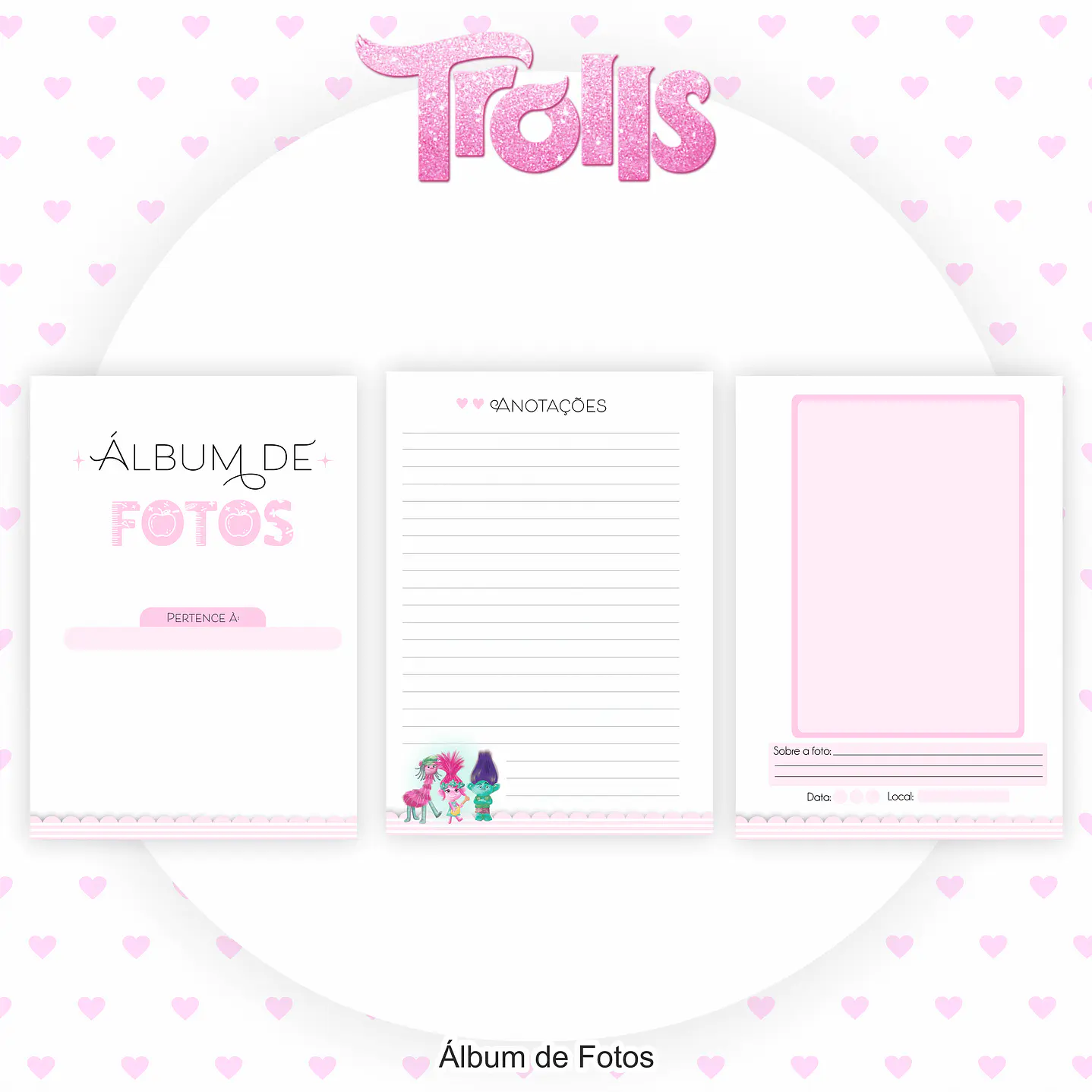 Kit Digital Encadernação Trolls - Volta às Aulas Completo  11