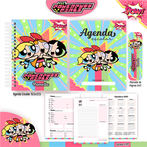 Kit Digital Encadernação As Meninas Superpoderosas - Volta às Aulas 