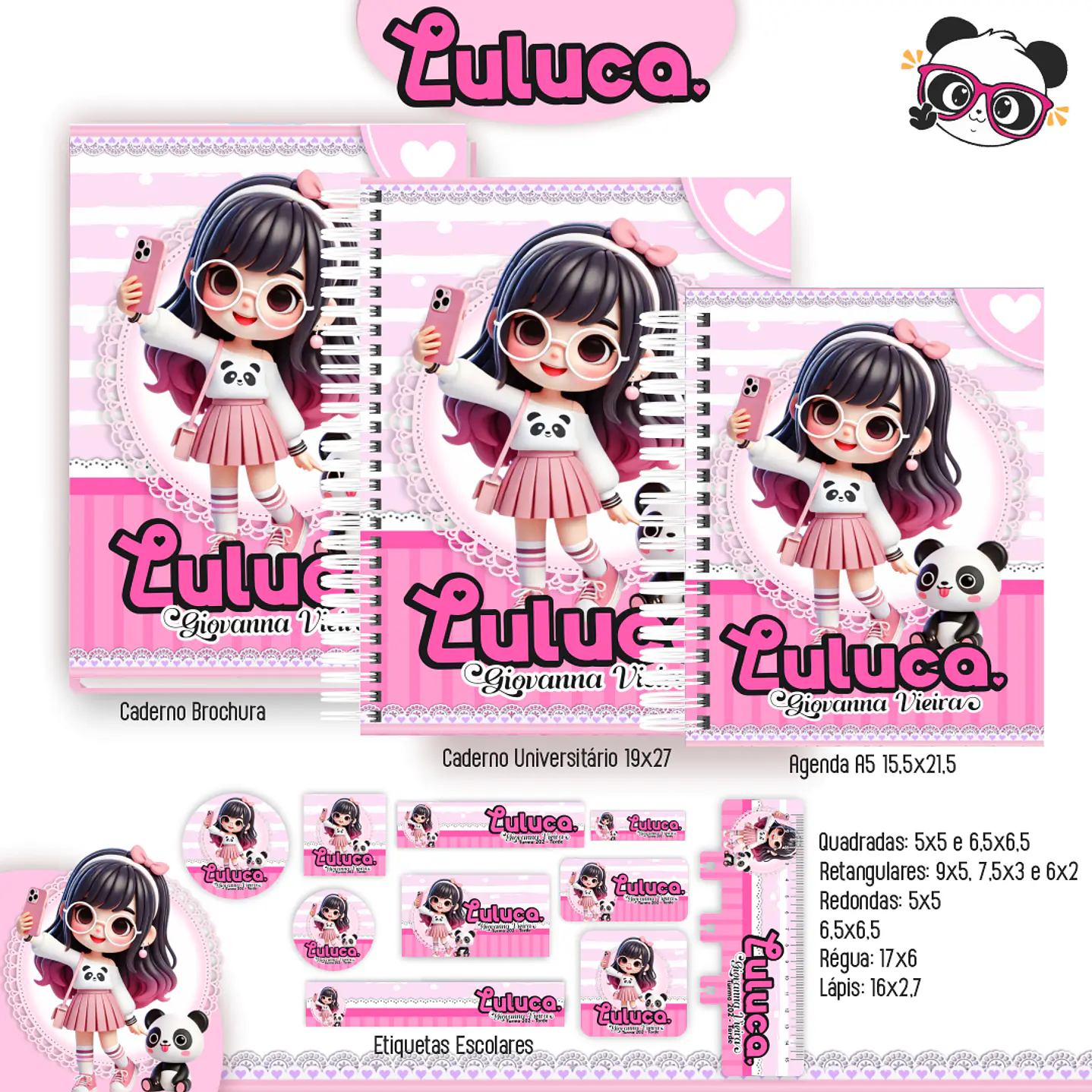 Kit Digital Encadernação Luluca - Volta às Aulas  1