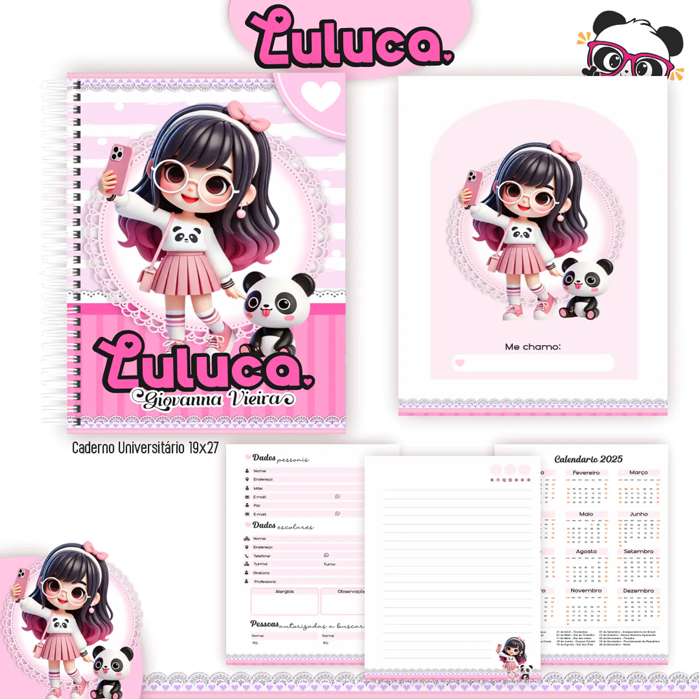 Kit Digital Encadernação Luluca - Volta às Aulas  4