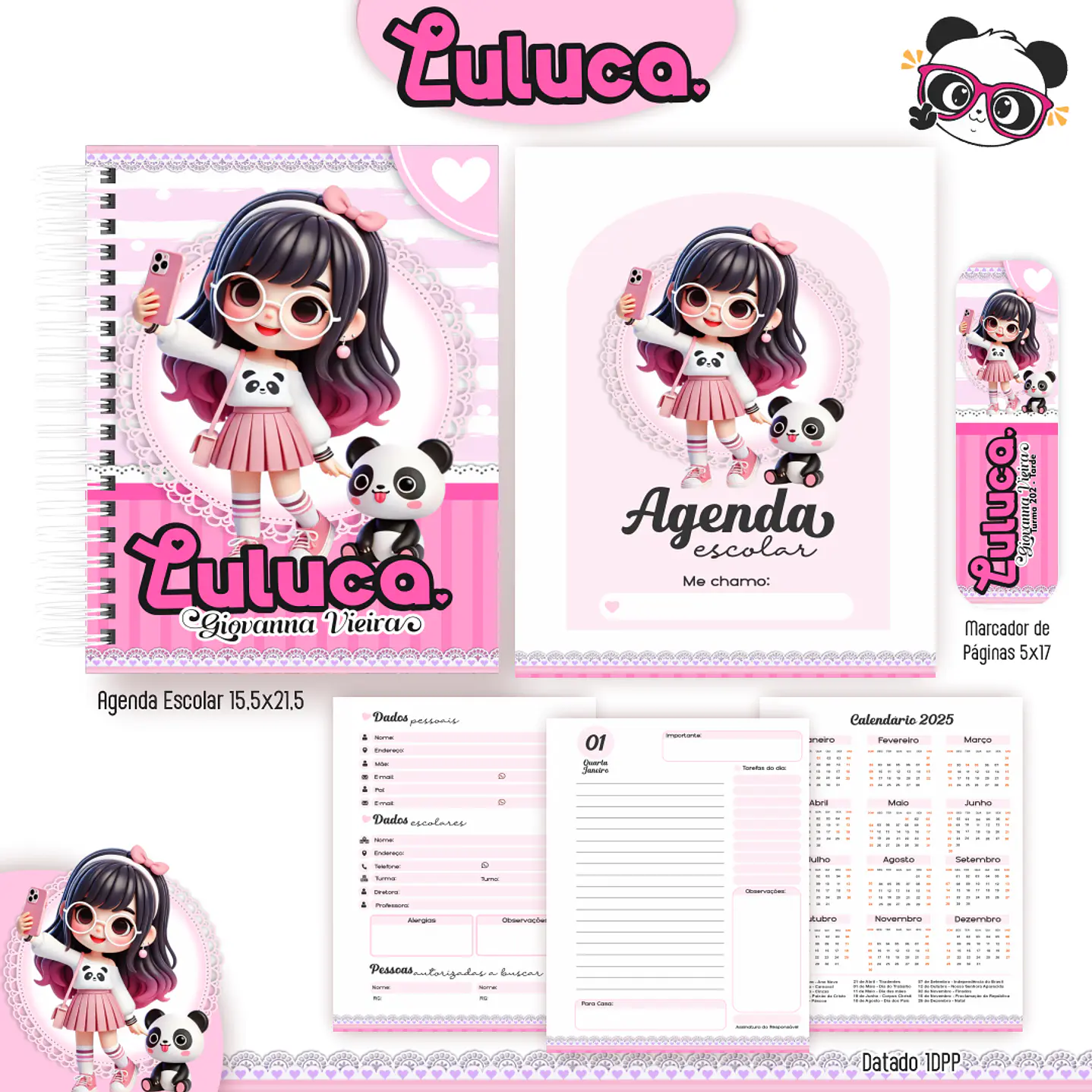 Kit Digital Encadernação Luluca - Volta às Aulas  6