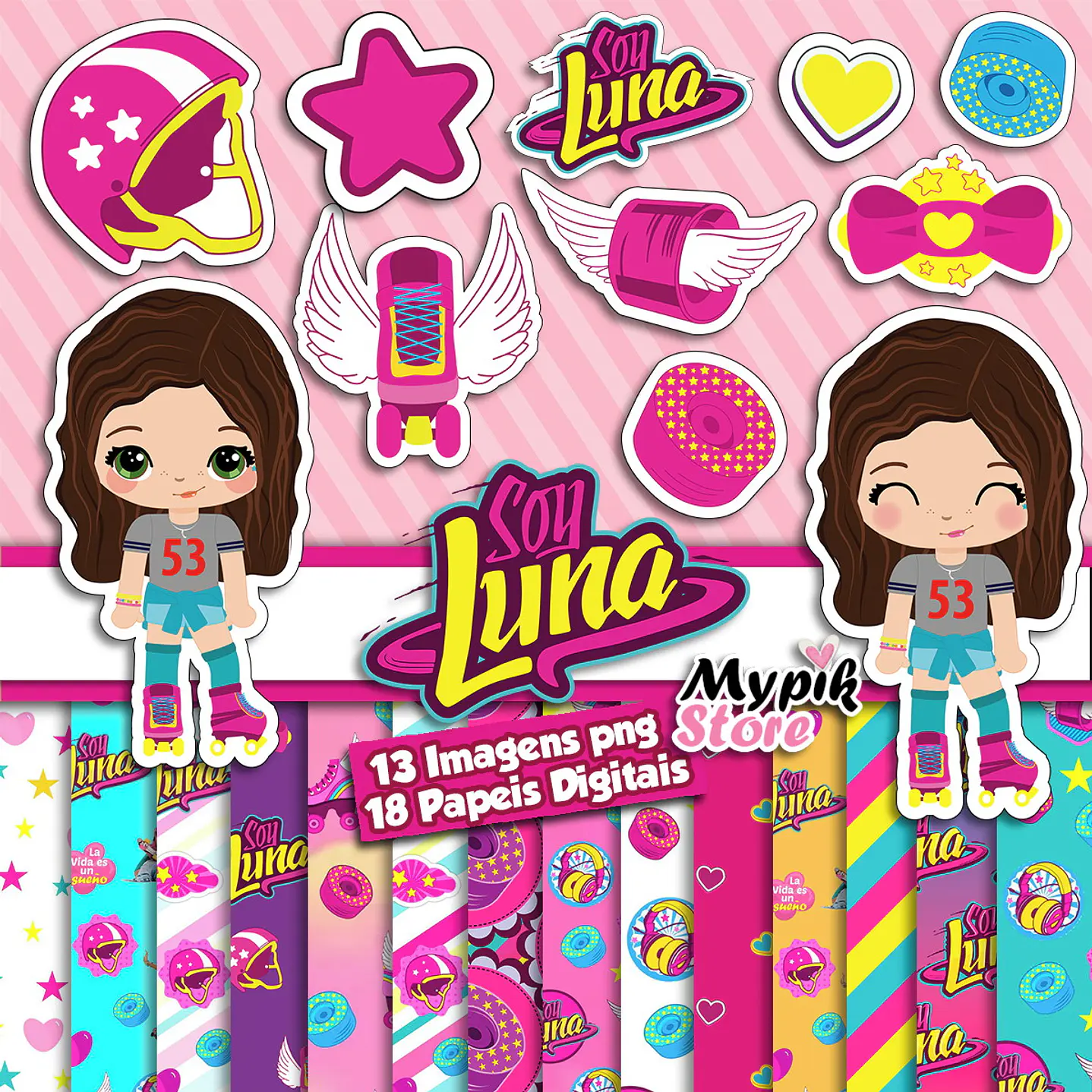 Kit de imagen digital Soy Luna 1
