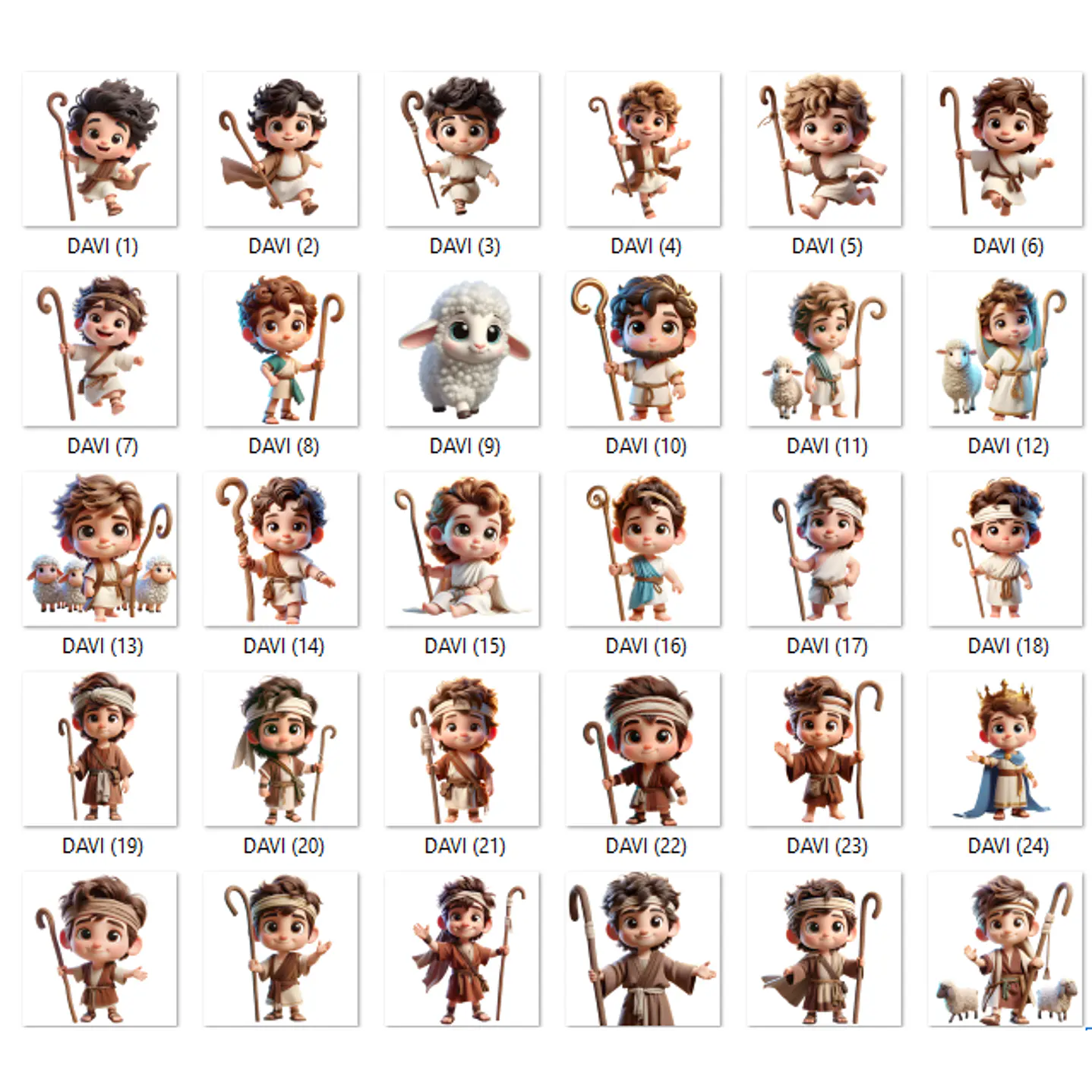 Kit Digital Davi e Golias - imagens PNG 2