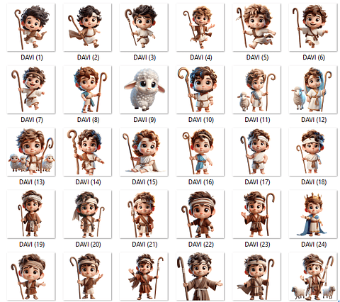 Kit Digital Davi e Golias - imagens PNG