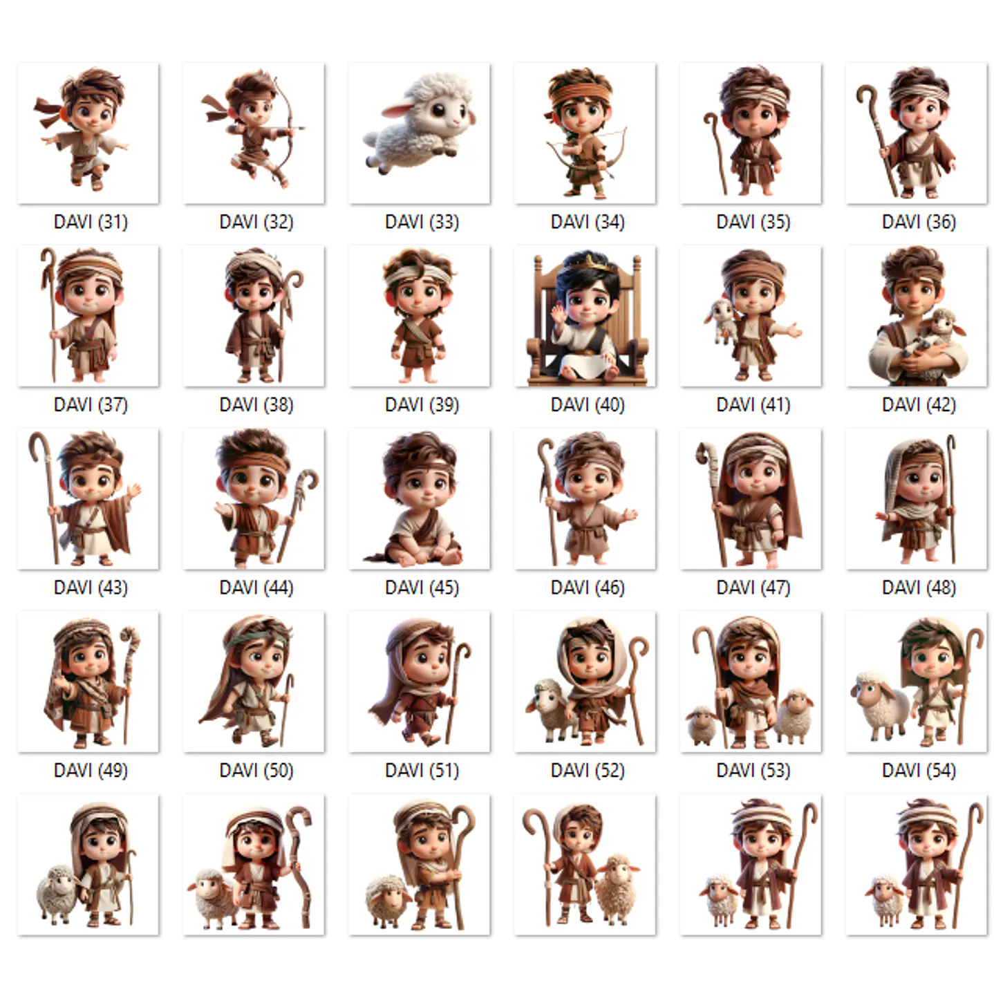 Kit Digital Davi e Golias - imagens PNG 3