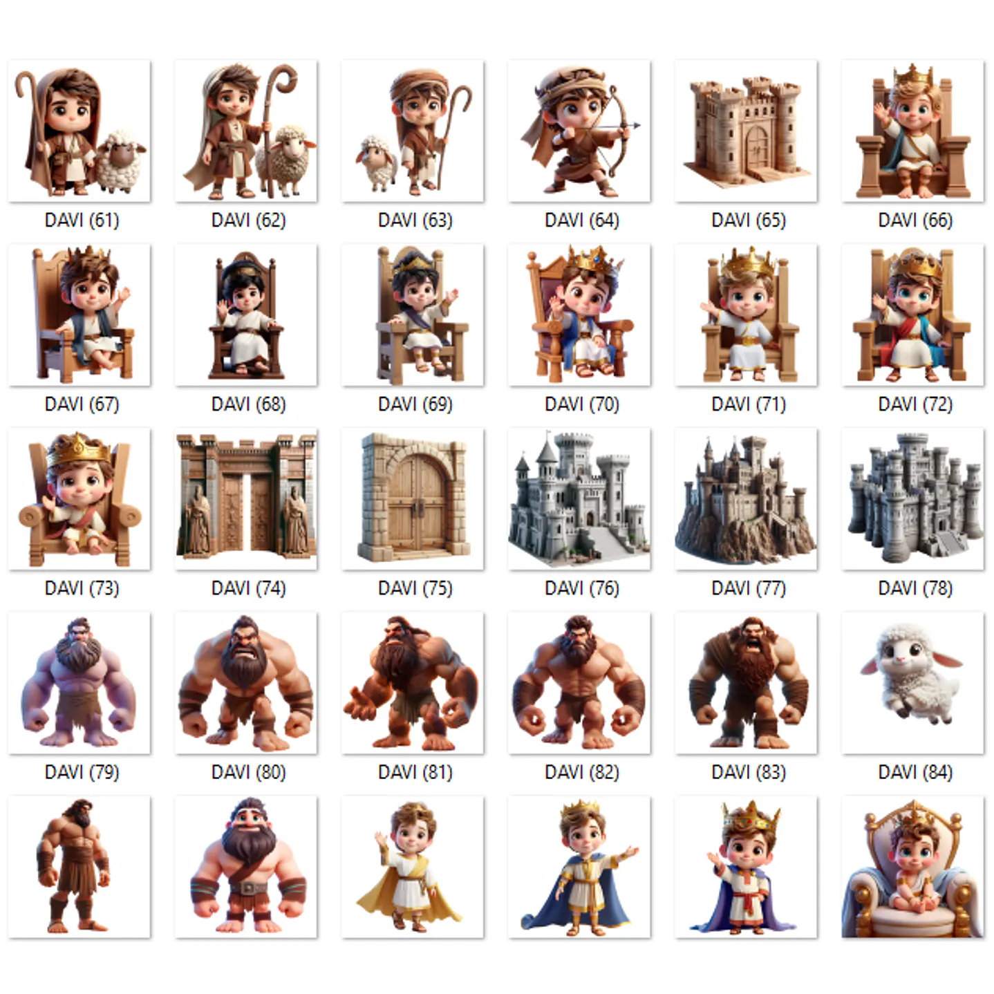 Kit Digital Davi e Golias - imagens PNG 4