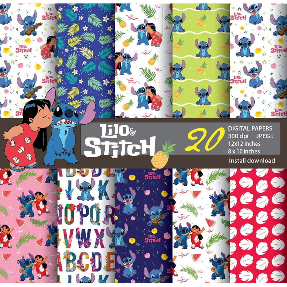 Kit Digital Lilo e Stitch
