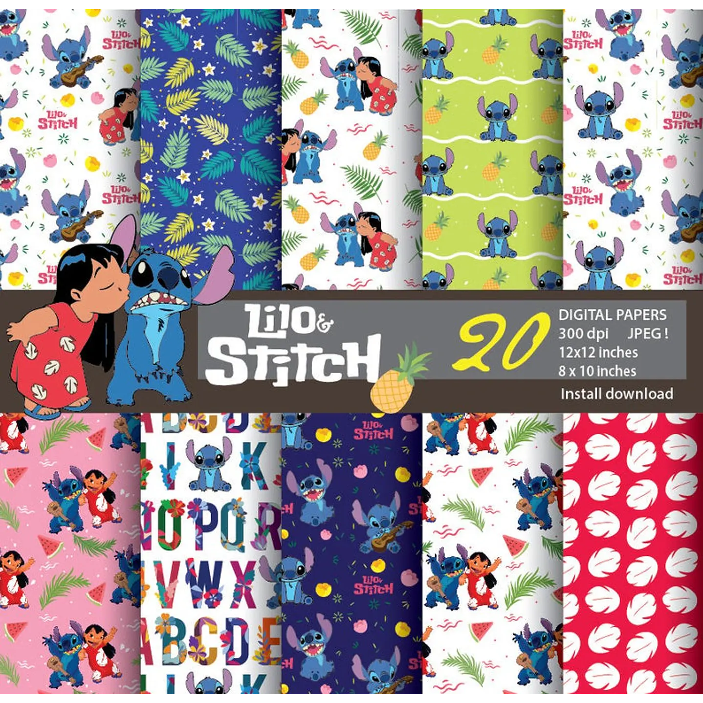 Kit digital Lilo y Stitch 4