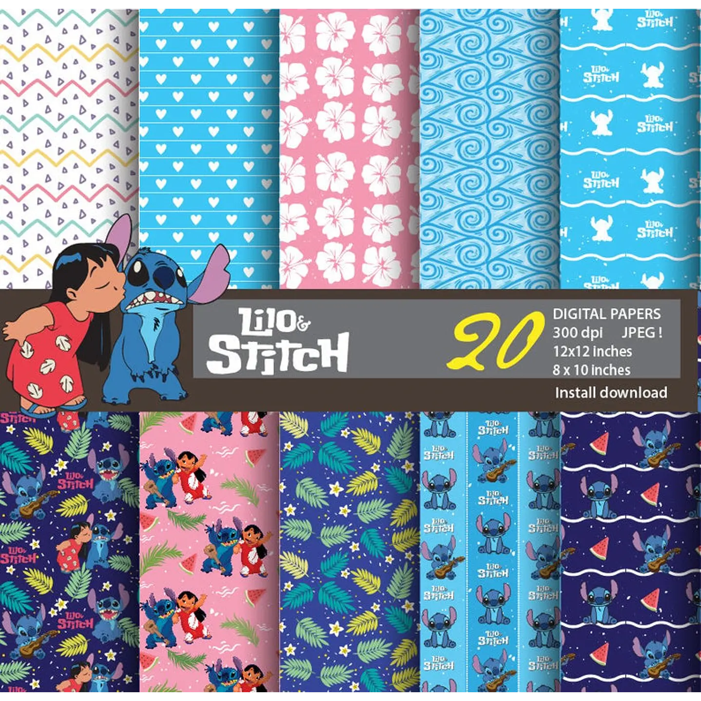 Kit digital Lilo y Stitch 5