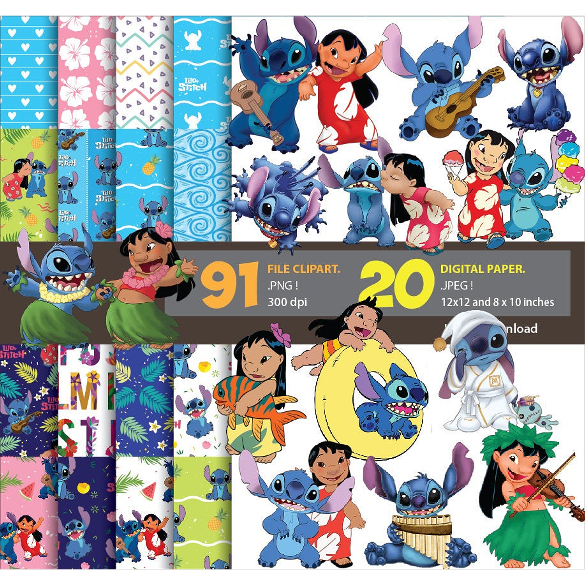 Kit digital Lilo y Stitch