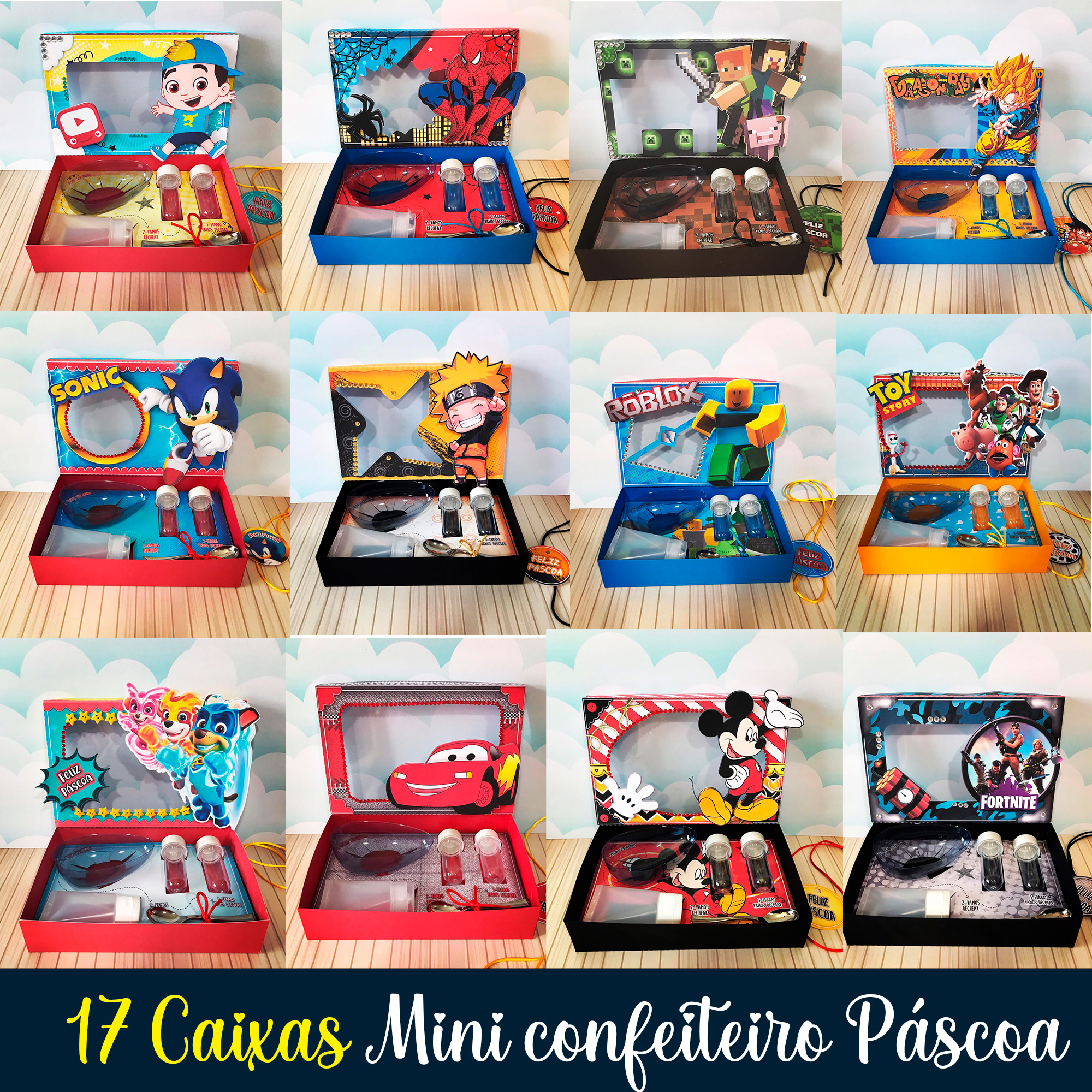 17 Caixas Arquivos de Corte Mini Confeiteiro