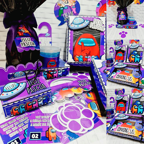 Arquivo de Corte Among Us Páscoa Mini Confeiteiro 