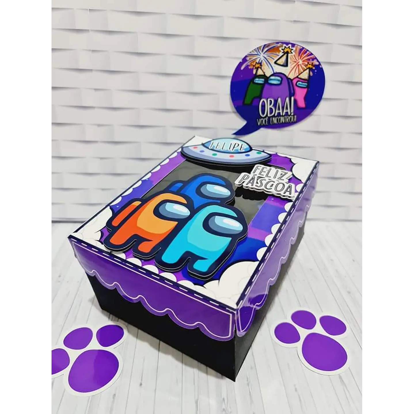 Arquivo de Corte Among Us Páscoa Mini Confeiteiro  4
