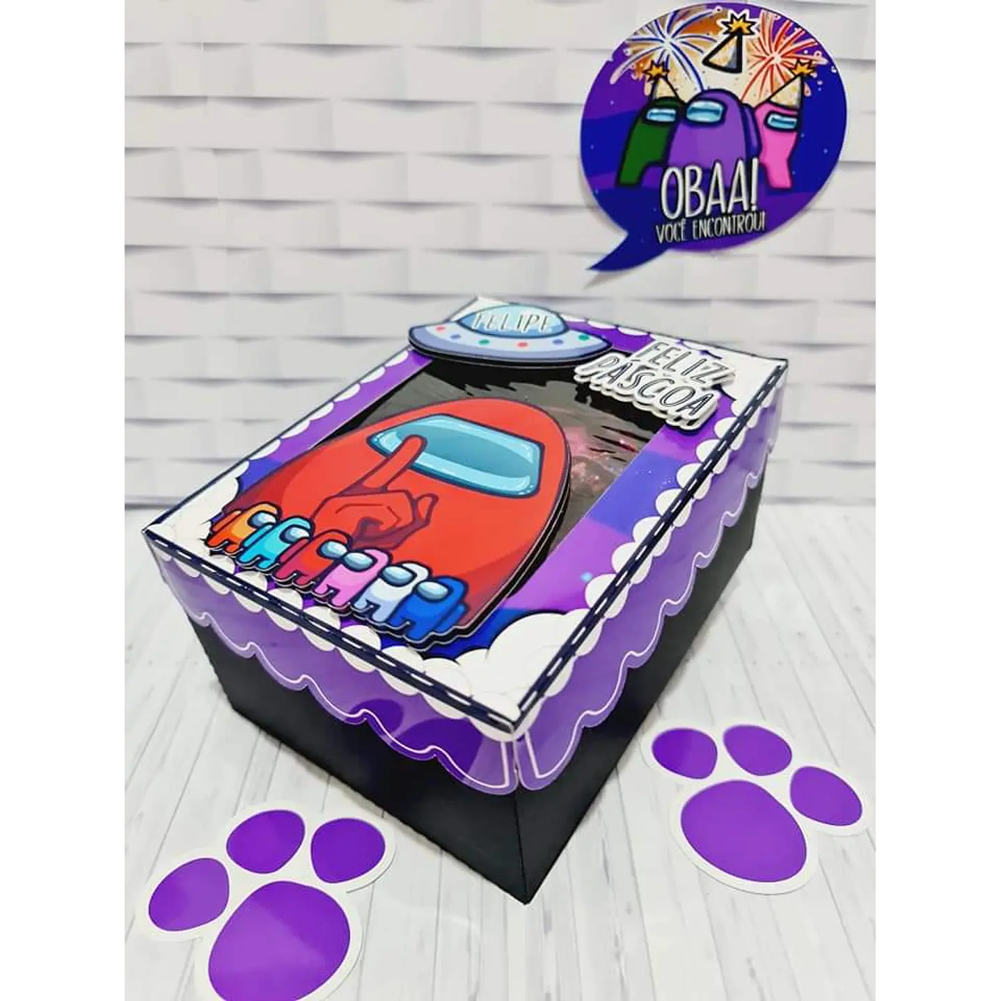 Arquivo de Corte Among Us Páscoa Mini Confeiteiro  6