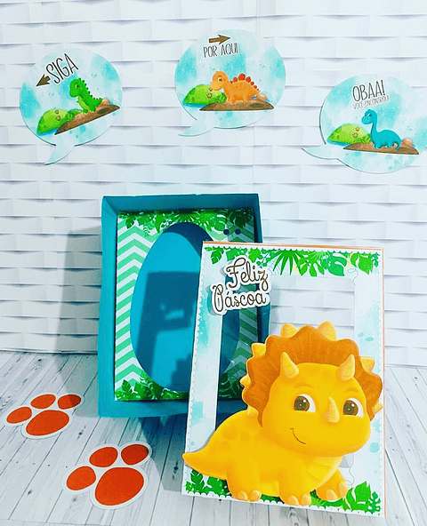 Arquivo de Corte Dinossauro Páscoa e Caça aos Ovos 