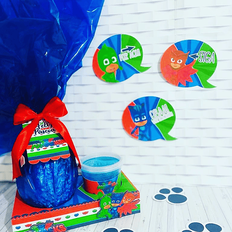 Arquivo de Corte PJ Masks Páscoa e Caça aos Ovos 