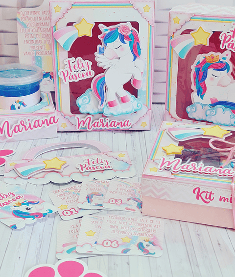 Arquivo de Corte Unicórnio Páscoa e Caça aos Ovos 