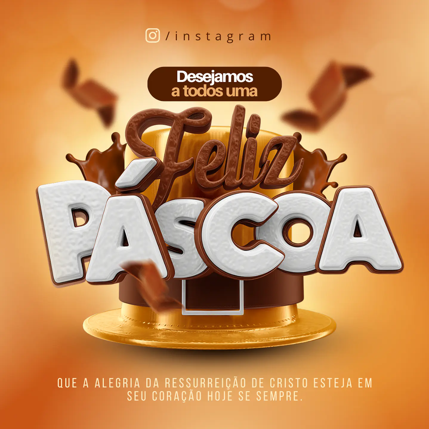 134 Modelos de Artes Páscoa Mídias Socias  - Editáveis no Canva 13