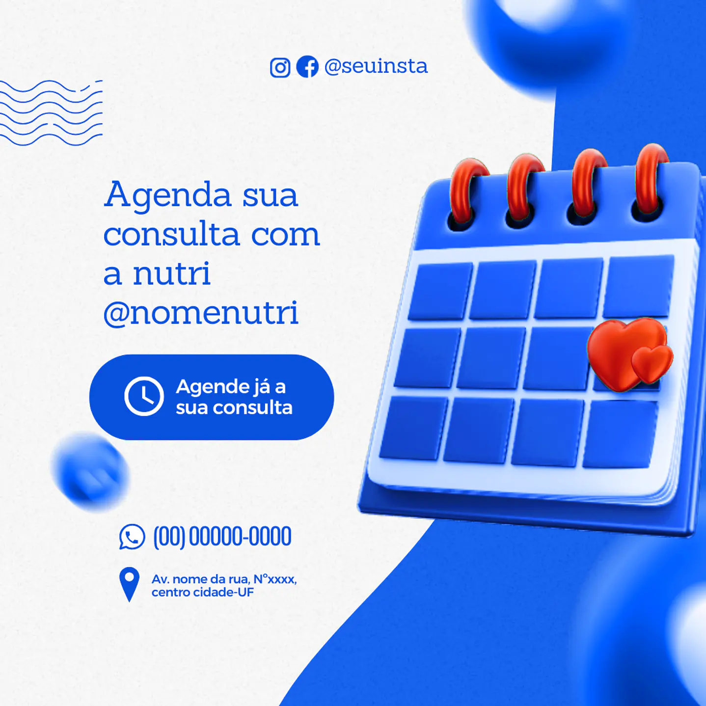 134 Modelos de Artes Nutricionista Mídias Socias  - Editáveis no Canva  5