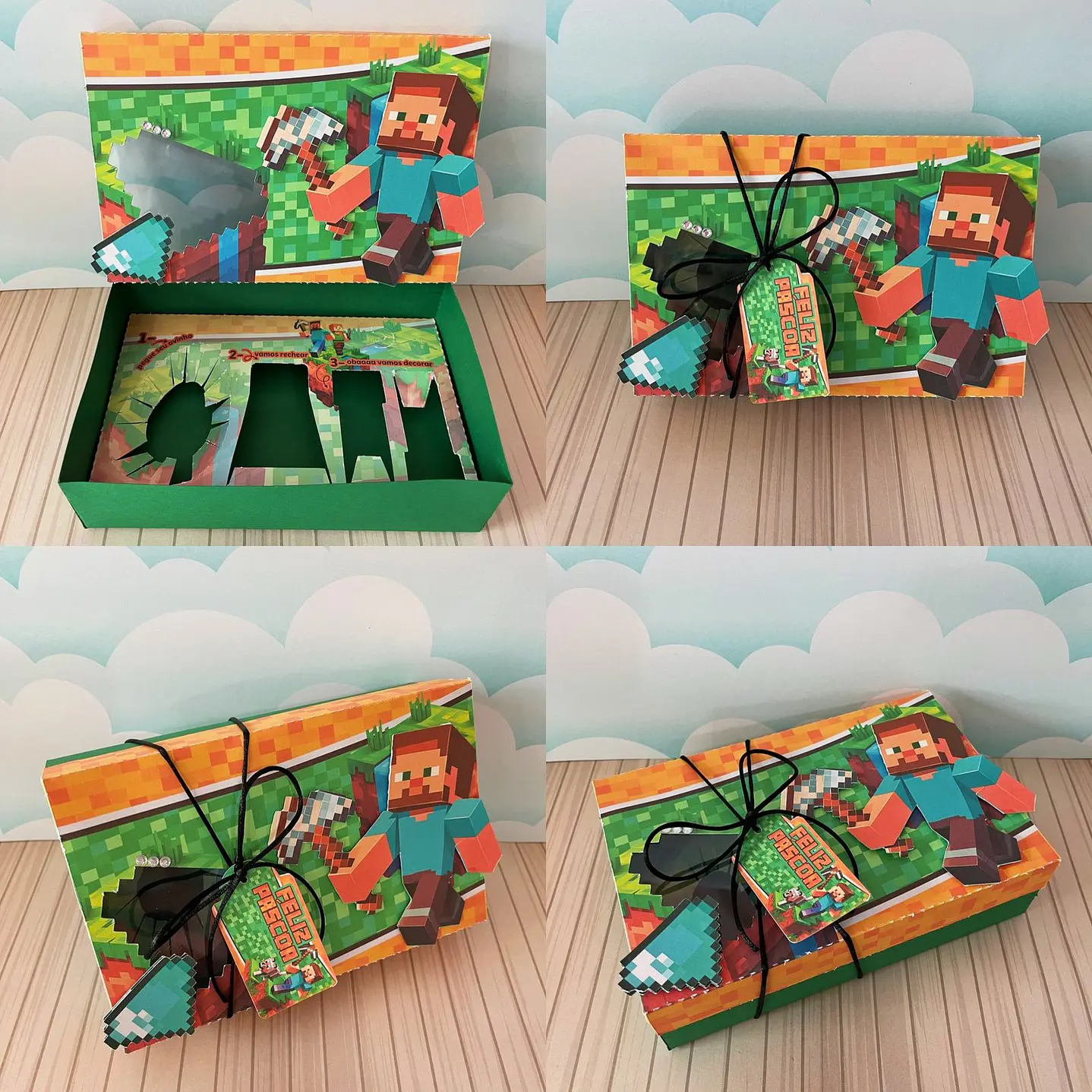 Arquivo de Corte Mini Confeiteiro Minecraft PDF e STUDIO 1