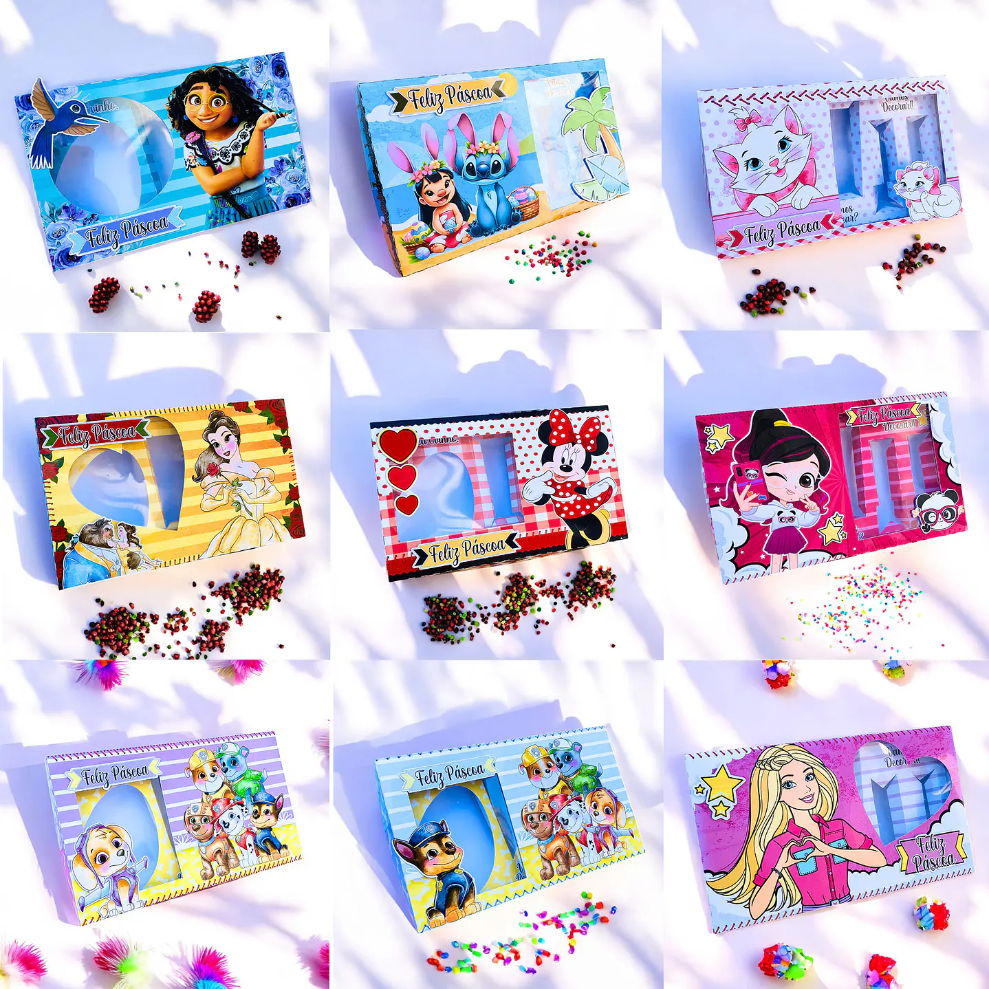 12 Caixas Arquivos de Corte Mini Confeiteiro Páscoa 1