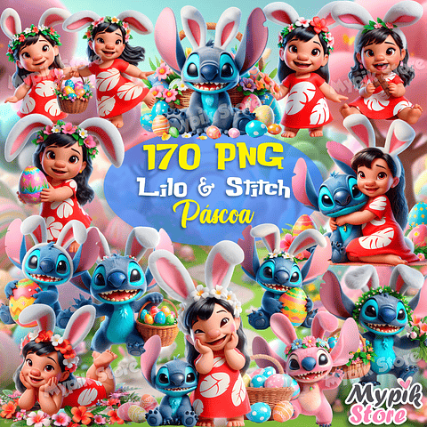 Kit Digital Lilo e Stitch Páscoa