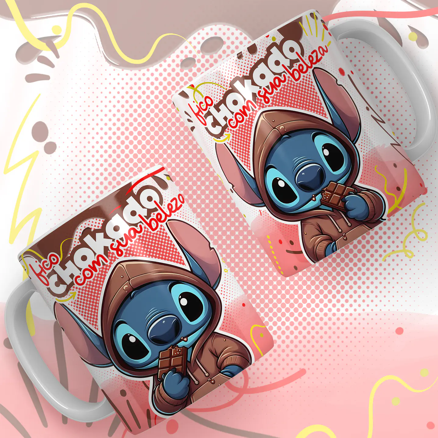Kit Digital Artes para Canecas Stitch Páscoa 9