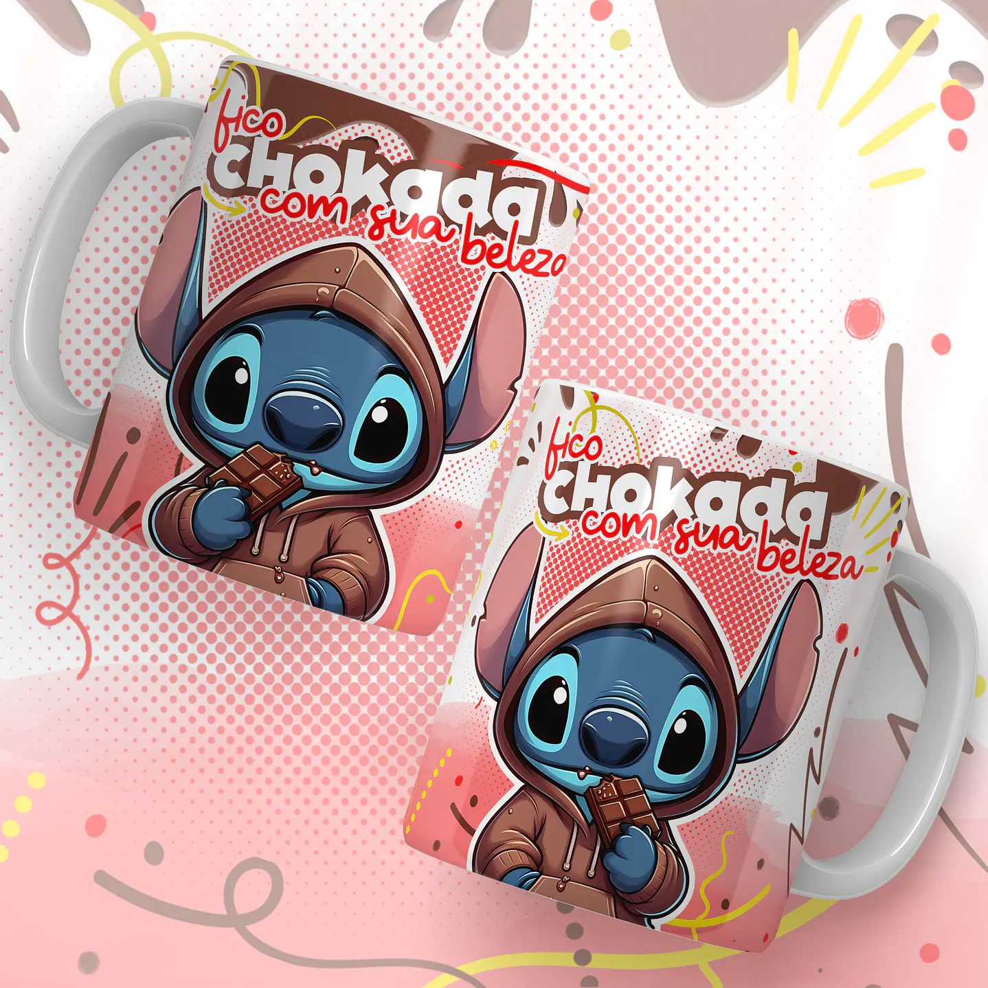 Kit Digital Artes para Canecas Stitch Páscoa 10