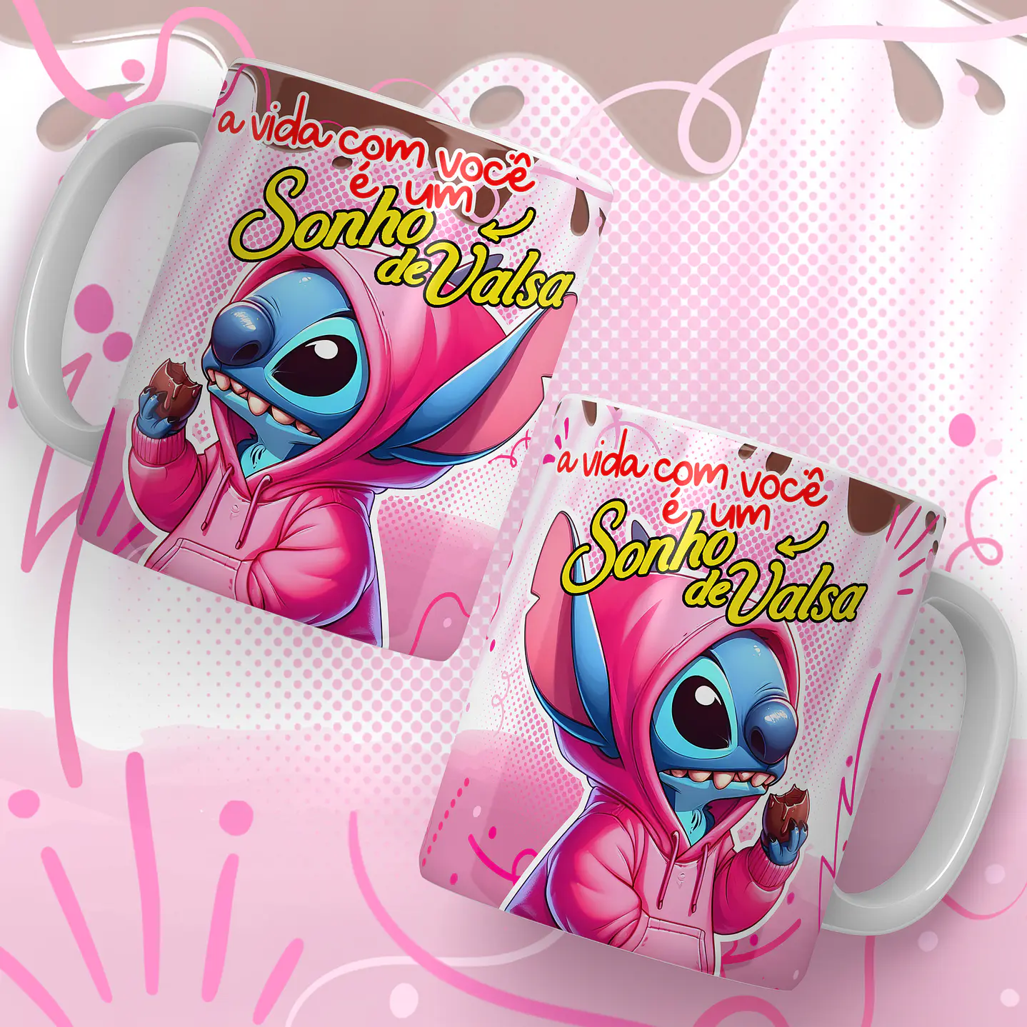 Kit Digital Artes para Canecas Stitch Páscoa 11