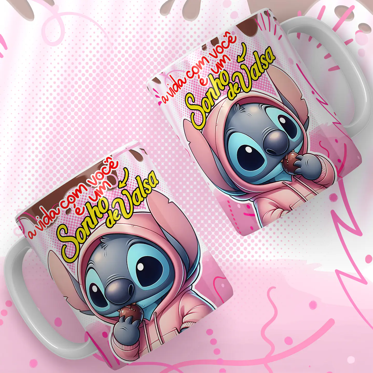 Kit Digital Artes para Canecas Stitch Páscoa 12
