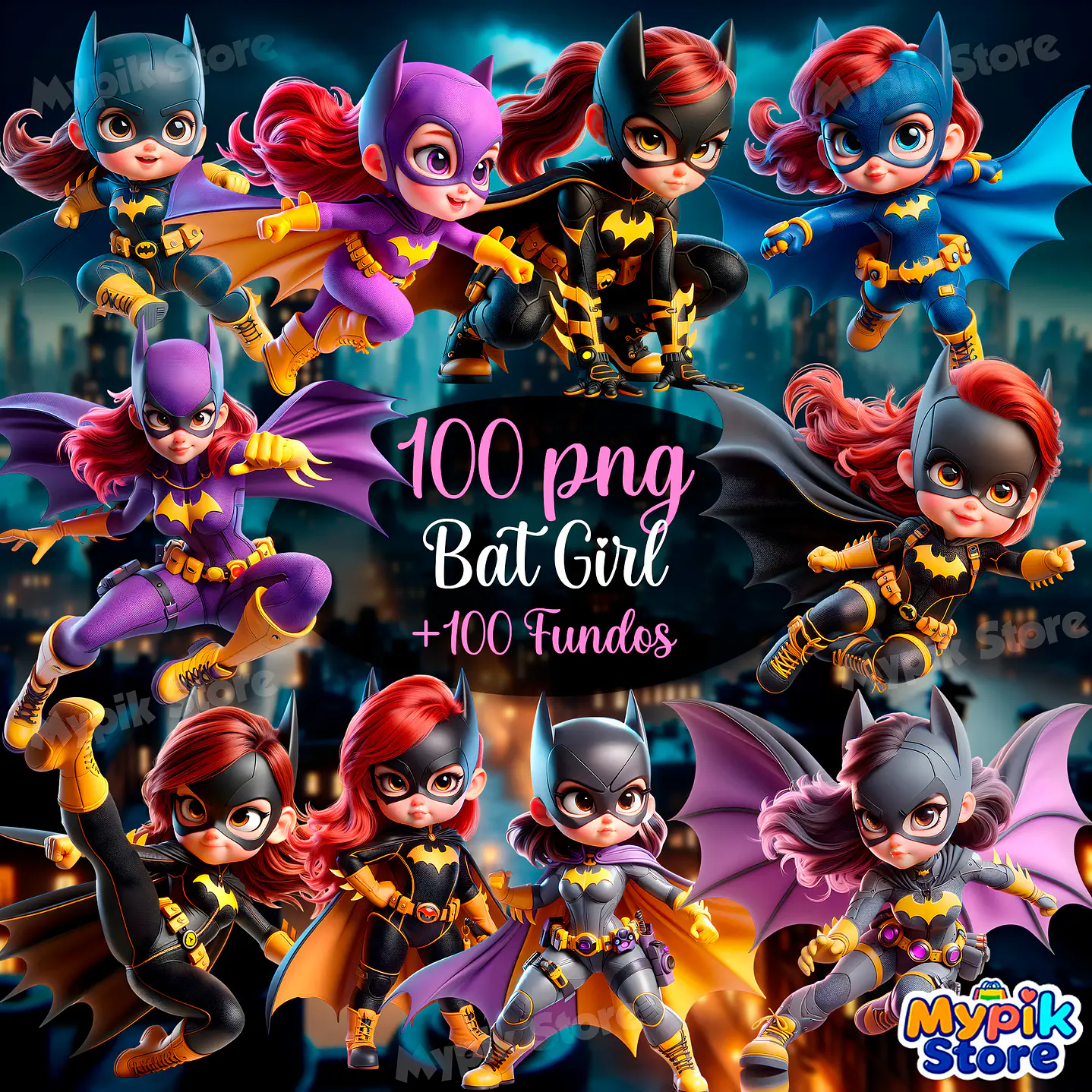 Kit Digital BatGirl Imagens PNG e Fundos 1