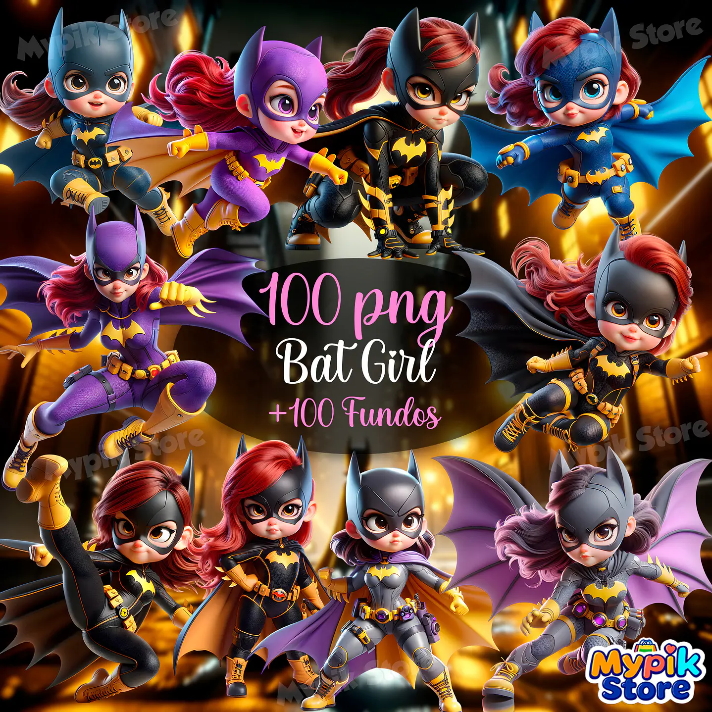 Kit Digital BatGirl Imagens PNG e Fundos 2