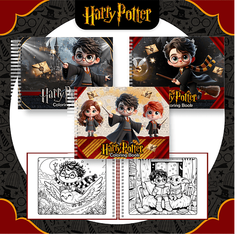 Livro para Colorir Harry Potter em PDF – Arquivo Digital para Imprimir