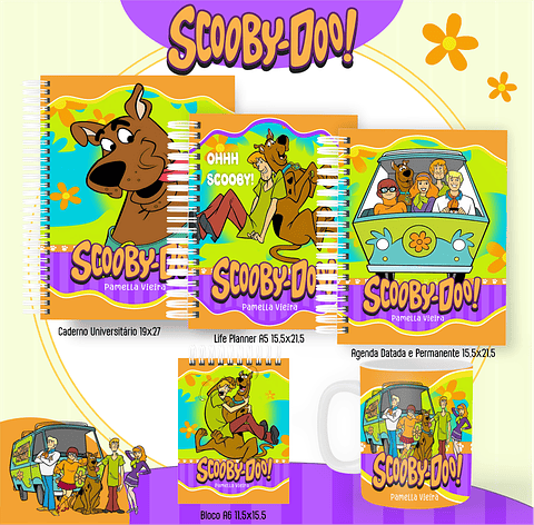Kit Digital Encadernação Scooby-Doo - Volta às Aulas