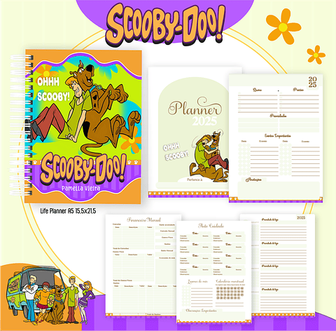 Kit Digital Encadernação Scooby-Doo - Volta às Aulas