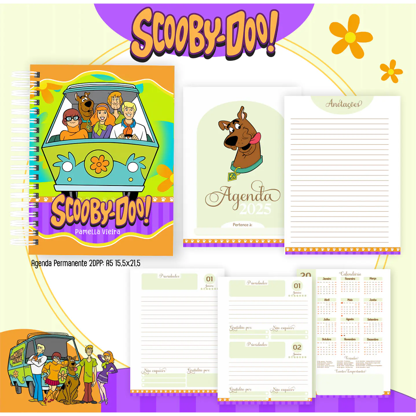 Kit Digital Encadernação Scooby-Doo - Volta às Aulas 3