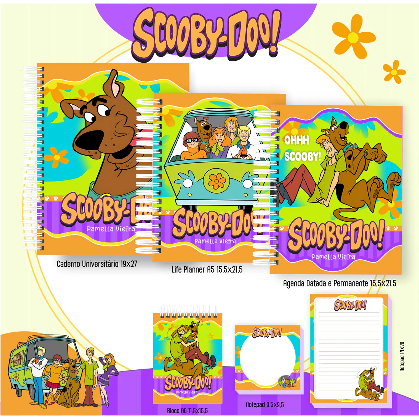 Kit Digital Encadernação Scooby-Doo - Volta às Aulas 6