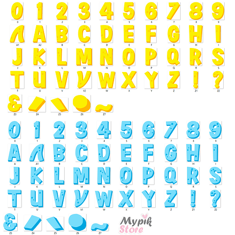 Alfabeto digital PNG Baby Shark Kit