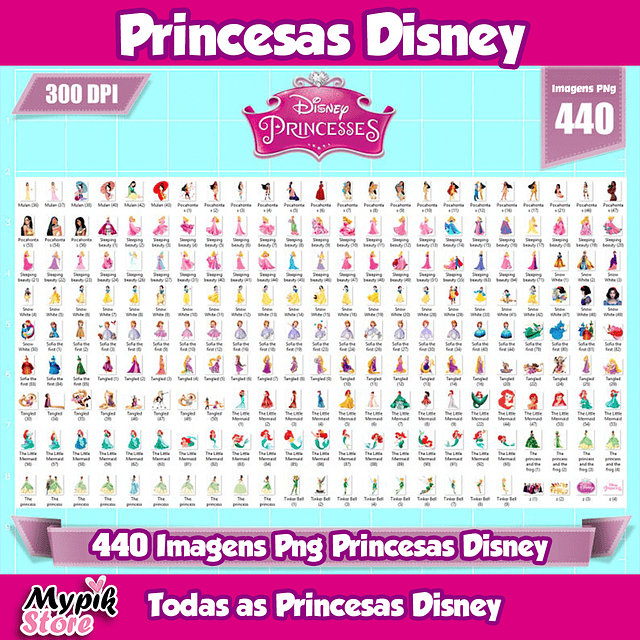 Todas as Princesas Disney Imagens png