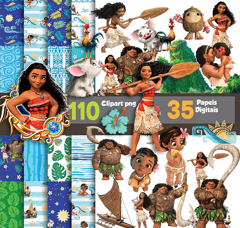 Super Kit Digital Moana Digital Imágenes y documentos