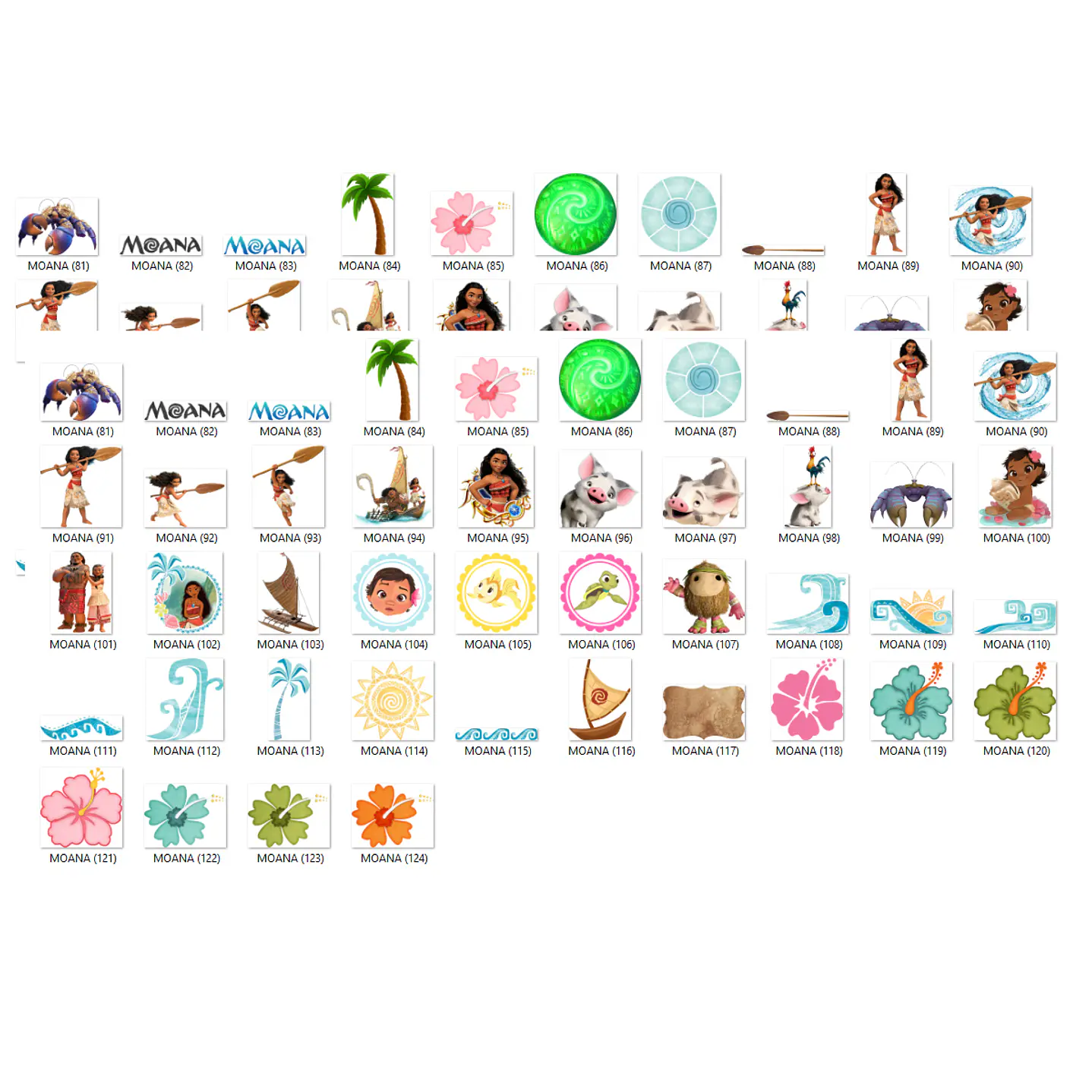 Super Kit Digital Moana Digital Imágenes y documentos 5