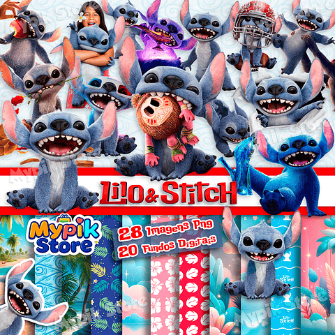 Kit Digital Lilo e Stitch Imagens PNG 