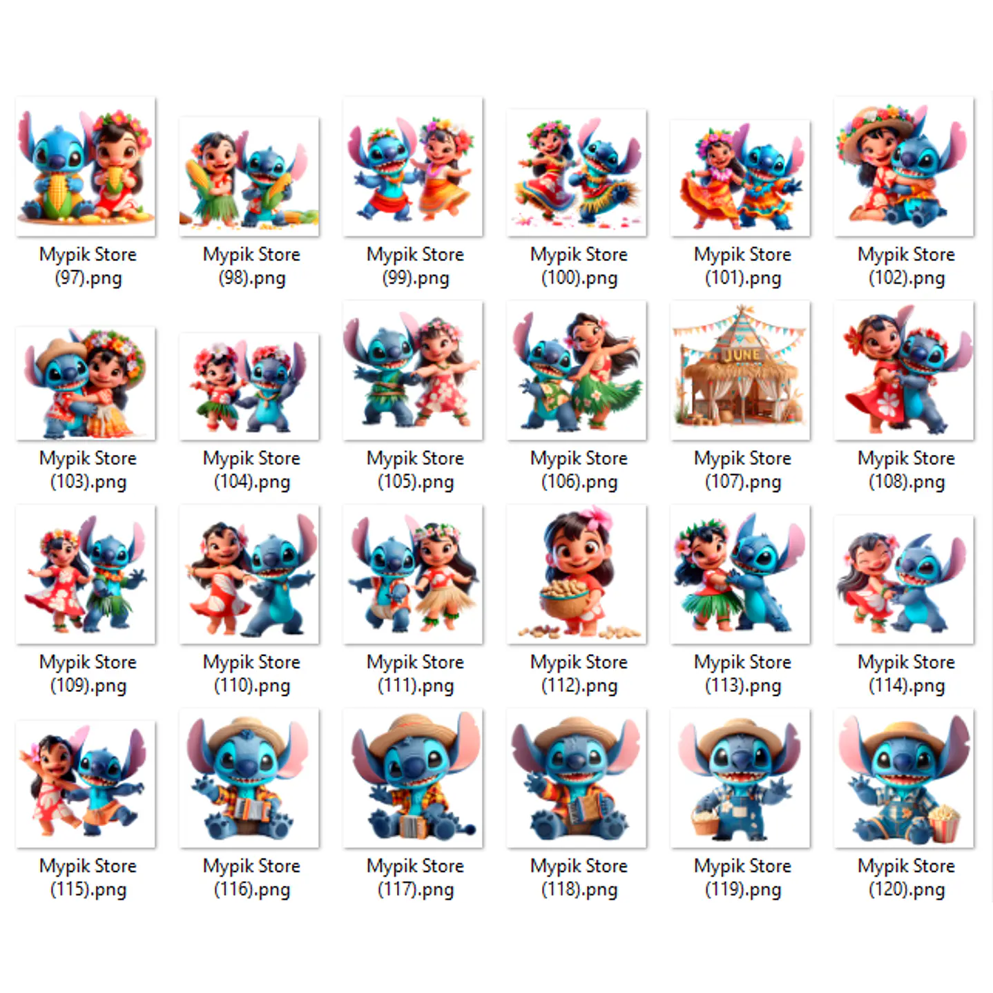 Kit Digital Festa Junina Lilo e Stitch PNG e Fundos Exclusivos 6