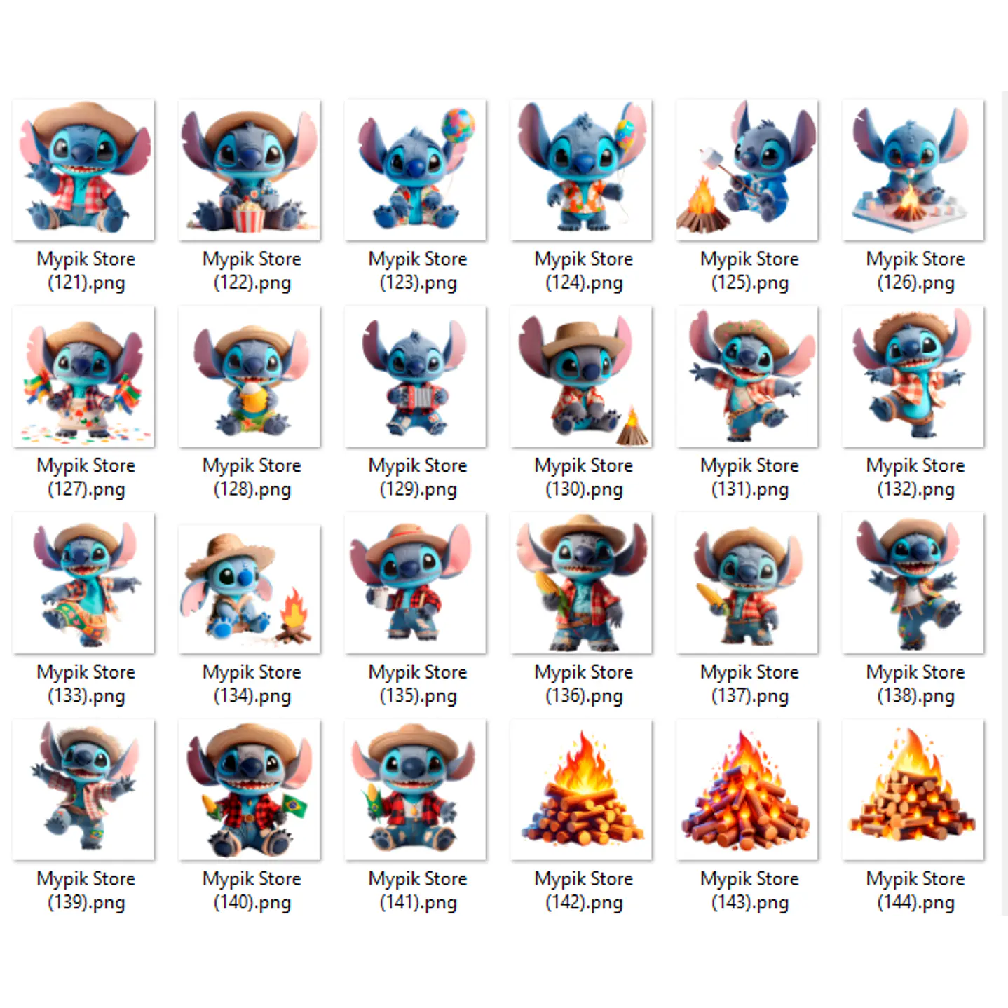 Kit Digital Festa Junina Lilo e Stitch PNG e Fundos Exclusivos 7