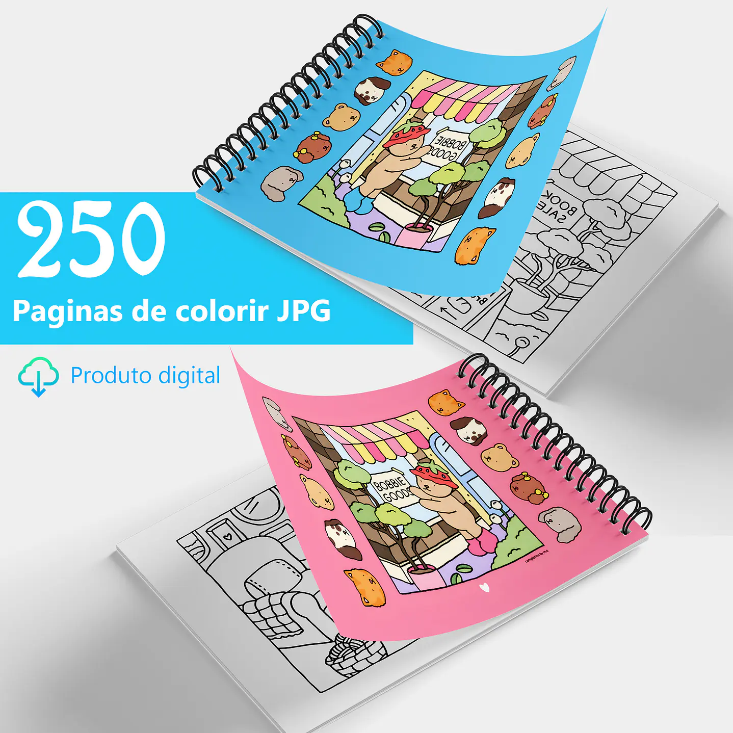 Kit Digital Livro de Colorir JPG Bobbie Goods para Imprimir  1
