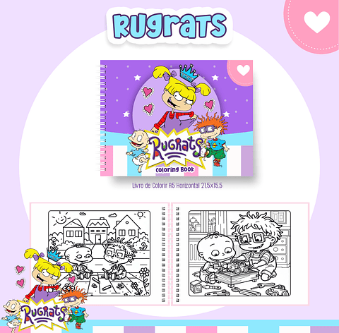 Livro para Colorir Rugrats em PDF - Arquivo Digital