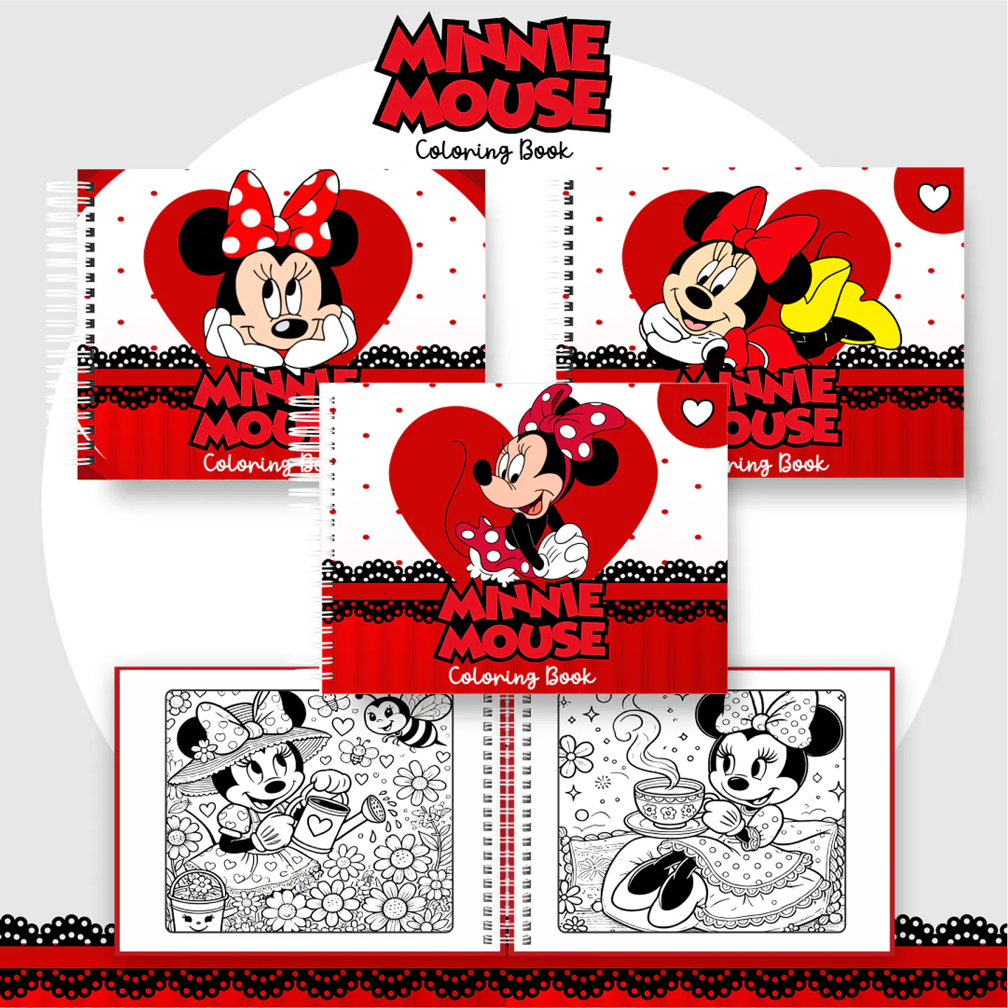 Livro de Colorir Minnie - PDF Digital para Imprimir 1