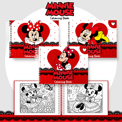 Livro de Colorir Minnie - PDF Digital para Imprimir